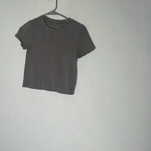 Eye candy gray S/M stretch crop top​